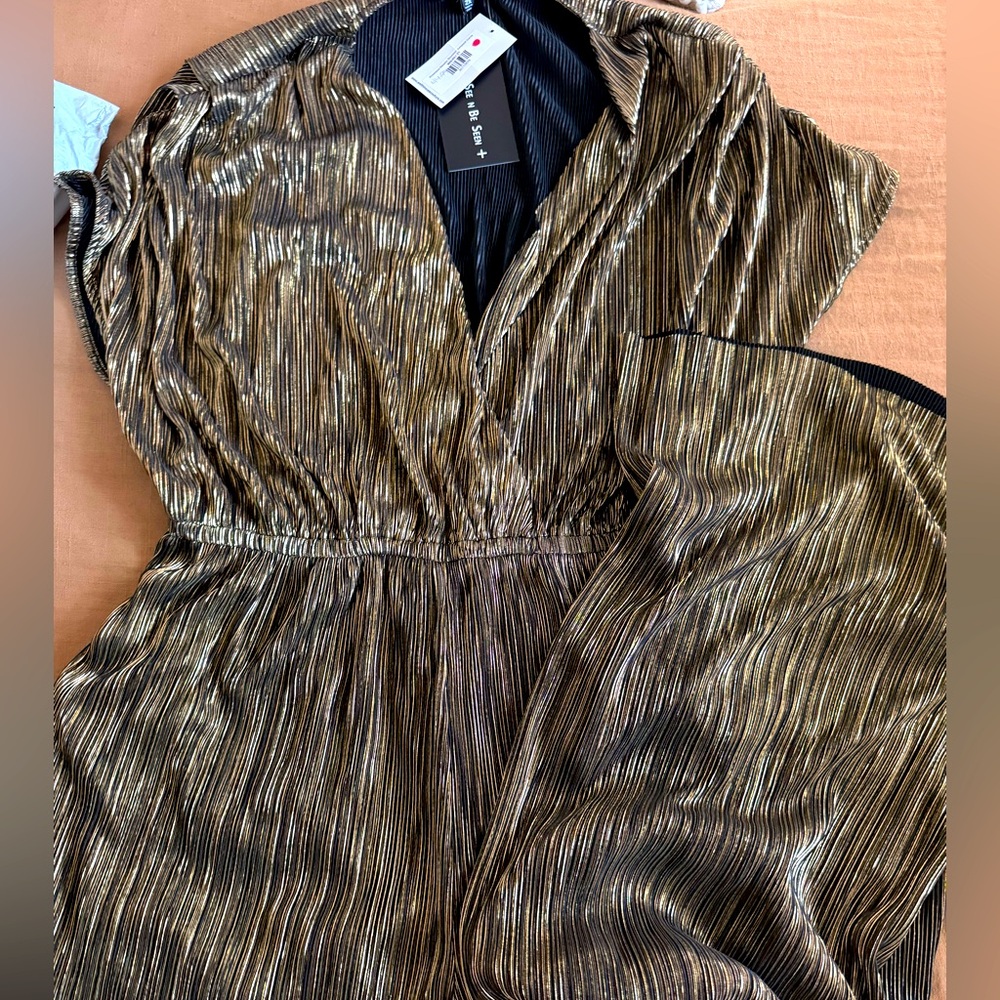 See N Be Seen metallic jumpsuit